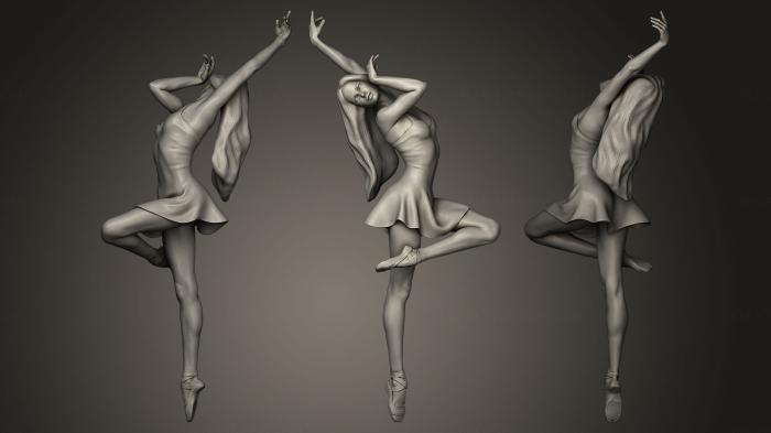 نموذج ثلاثي الأبعاد لآلة CNC تماثيل الفتيات راقصة الباليه 6